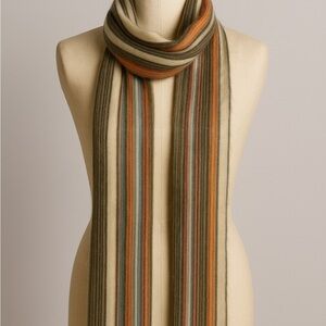 Alpaca Blend Striped Scarf Boho Soft Long Winter Wrap